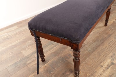 Lot 1325 - A PAIR OF 19TH CENTURY OAK LONG BENCHES IN THE MANNER OF GILLOWS