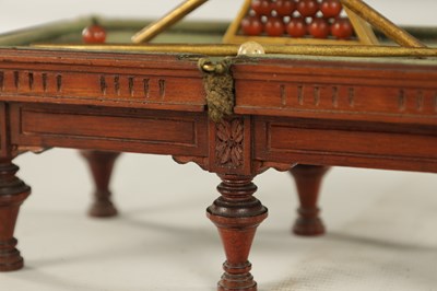 Lot 1478 - A RARE AND UNUSUAL LATE 19TH CENTURY NOVELTY MANTEL CLOCK FORMED AS A SNOOKER TABLE