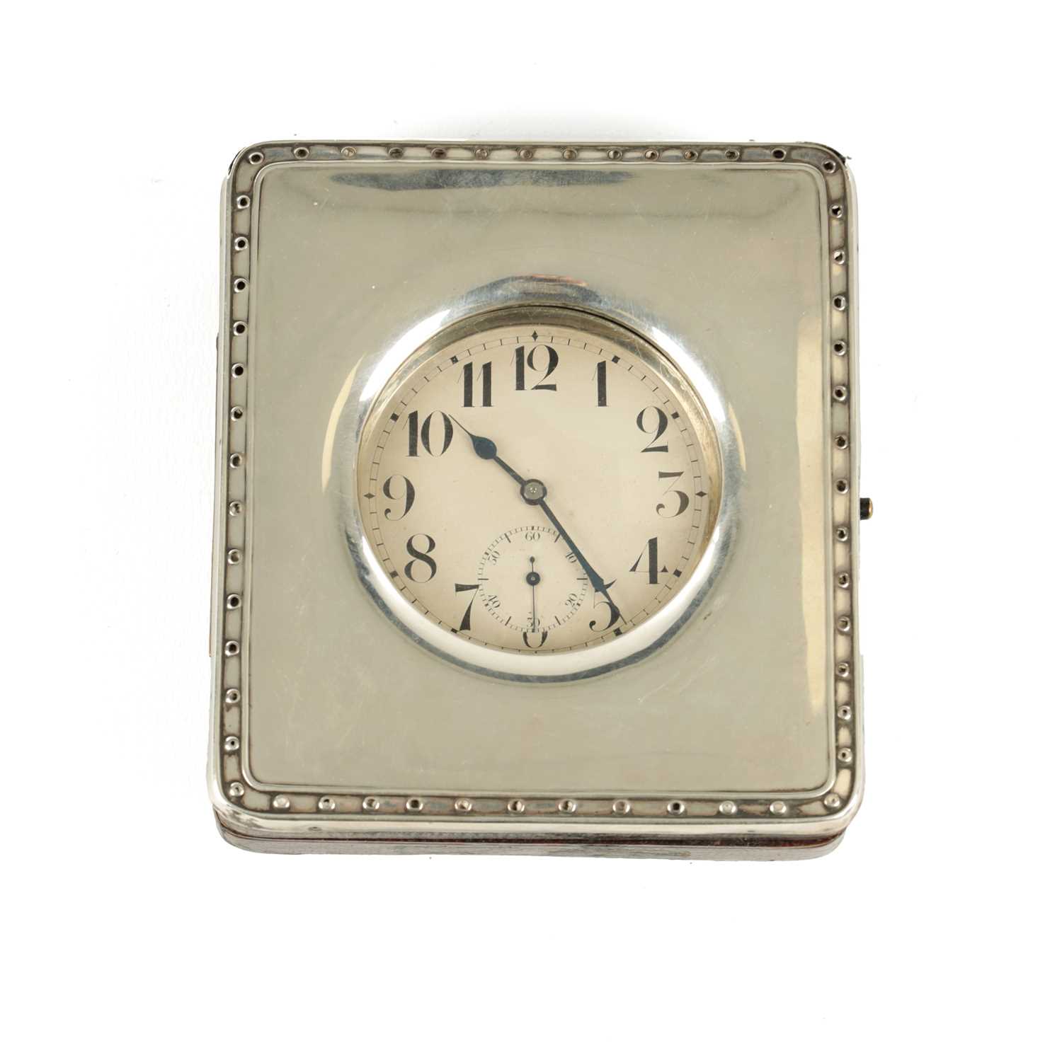 Lot 1420 - AN EARLY 20TH CENTURY SILVER WATCH STAND WITH POCKET WATCH