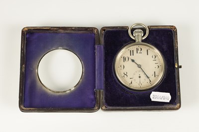 Lot 1420 - AN EARLY 20TH CENTURY SILVER WATCH STAND WITH POCKET WATCH