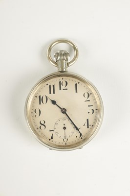 Lot 1420 - AN EARLY 20TH CENTURY SILVER WATCH STAND WITH POCKET WATCH