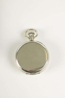 Lot 1420 - AN EARLY 20TH CENTURY SILVER WATCH STAND WITH POCKET WATCH