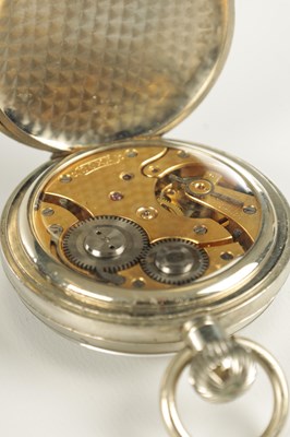 Lot 1420 - AN EARLY 20TH CENTURY SILVER WATCH STAND WITH POCKET WATCH
