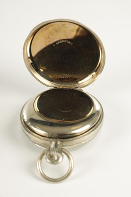 Lot 1420 - AN EARLY 20TH CENTURY SILVER WATCH STAND WITH POCKET WATCH