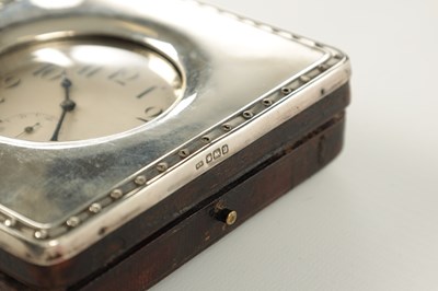 Lot 1420 - AN EARLY 20TH CENTURY SILVER WATCH STAND WITH POCKET WATCH