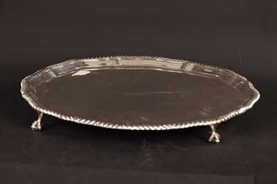 Lot 492 - A LARGE GEORGE V SILVER SALVER