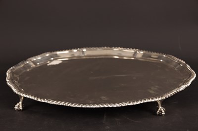 Lot 492 - A LARGE GEORGE V SILVER SALVER