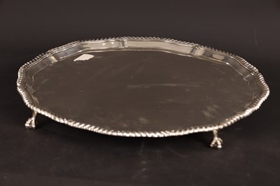 Lot 492 - A LARGE GEORGE V SILVER SALVER