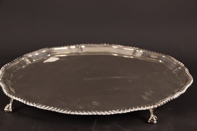 Lot 492 - A LARGE GEORGE V SILVER SALVER