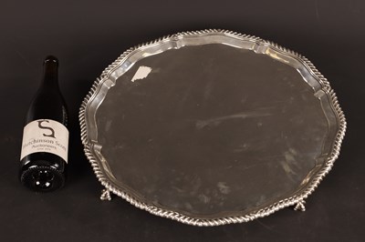 Lot 492 - A LARGE GEORGE V SILVER SALVER