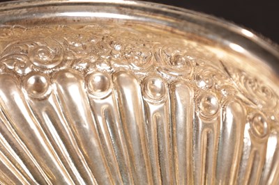 Lot 354 - A 19TH CENTURY EMBOSSED SILVER BOWL