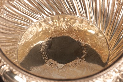 Lot 354 - A 19TH CENTURY EMBOSSED SILVER BOWL
