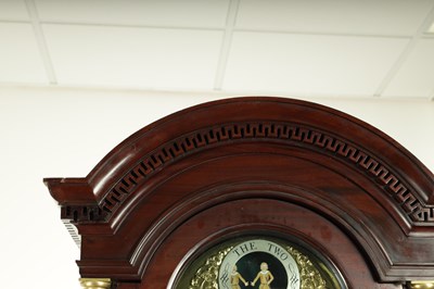 Lot 1441 - DANIEL TRIBE, PORTSMOUTH POINT. A MID 18TH CENTURY MAHOGANY EIGHT-DAY LONGCASE CLOCK WITH AUTOMATION