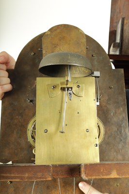 Lot 1441 - DANIEL TRIBE, PORTSMOUTH POINT. A MID 18TH CENTURY MAHOGANY EIGHT-DAY LONGCASE CLOCK WITH AUTOMATION