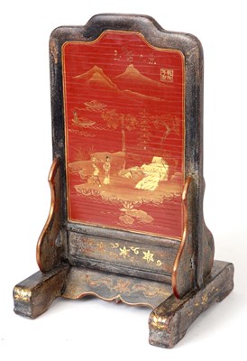 Lot 124 - A 19TH CENTURY CHINESE LACQUERED WOOD TABLE...