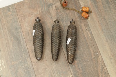 Lot 1322 - A LATE 19TH CENTURY GERMAN BLACK FOREST CARVED LINDEN WOOD THREE TRAIN CUCKOO QUAIL CLOCK