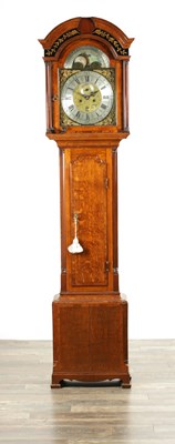 Lot 1532 - JOHN TAYLOR, MANCHESTER. AN UNUSUAL 18TH CENTURY OAK EIGHT-DAY WORLD TIME DIAL LONGCASE CLOCK