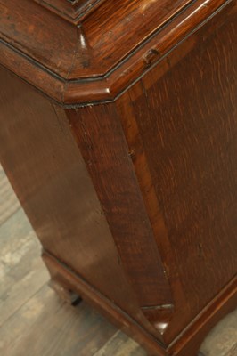 Lot 1532 - JOHN TAYLOR, MANCHESTER. AN UNUSUAL 18TH CENTURY OAK EIGHT-DAY WORLD TIME DIAL LONGCASE CLOCK