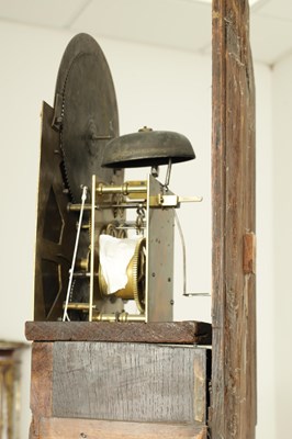 Lot 1460 - WARBURTON, WOLVERHAMPTON A GEORGE III EIGHT-DAY 12” BRASS MOON ROLLER INLAID OAK LONGCASE CLOCK