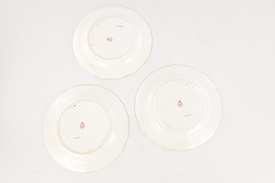Lot 77 - A SET OF 3 FINE ROYAL WORCESTER FRUIT CABINET PLATES BY A SHUCK AND F.PHILLIPS