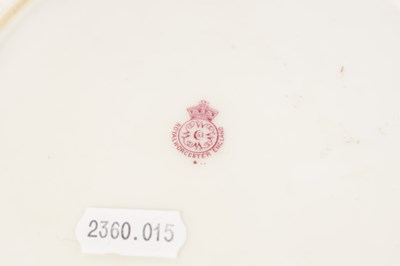 Lot 77 - A SET OF 3 FINE ROYAL WORCESTER FRUIT CABINET PLATES BY A SHUCK AND F.PHILLIPS