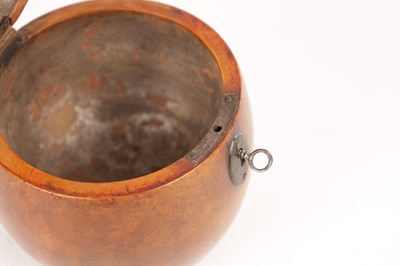 Lot 1119 - A GEORGE III FRUITWOOD "APPLE" TEA CADDY