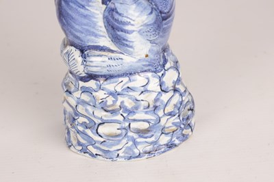 Lot 112 - A 19TH CENTURY DUTCH DELFT TOBY JUG MODELLED AS A MONKEY