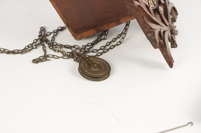 Lot 1582 - A RARE MINIATURE BLACK FOREST JOCLE CUCKOO CLOCK
