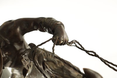 Lot 914 - A 20TH CENTURY BRONZE REMMINGTON STYLE STATUE
