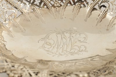 Lot 400 - A GEORGE III PIERCED SILVER FRUIT BASKET