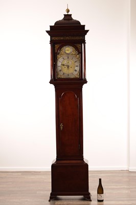 Lot 1469 - HINDLEY (HENRY) YORK A GEORGE II CUBAN MAHOGANY 8-DAY LONGCASE CLOCK