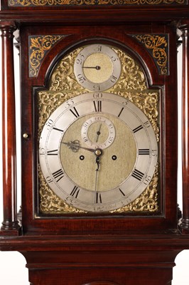 Lot 1469 - HINDLEY (HENRY) YORK A GEORGE II CUBAN MAHOGANY 8-DAY LONGCASE CLOCK
