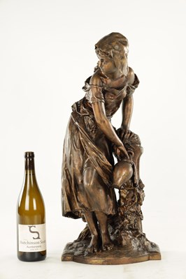Lot 858 - AFTER MATHURIN MOREAU. A 19TH CENTURY FIGURAL BRONZE STATUE