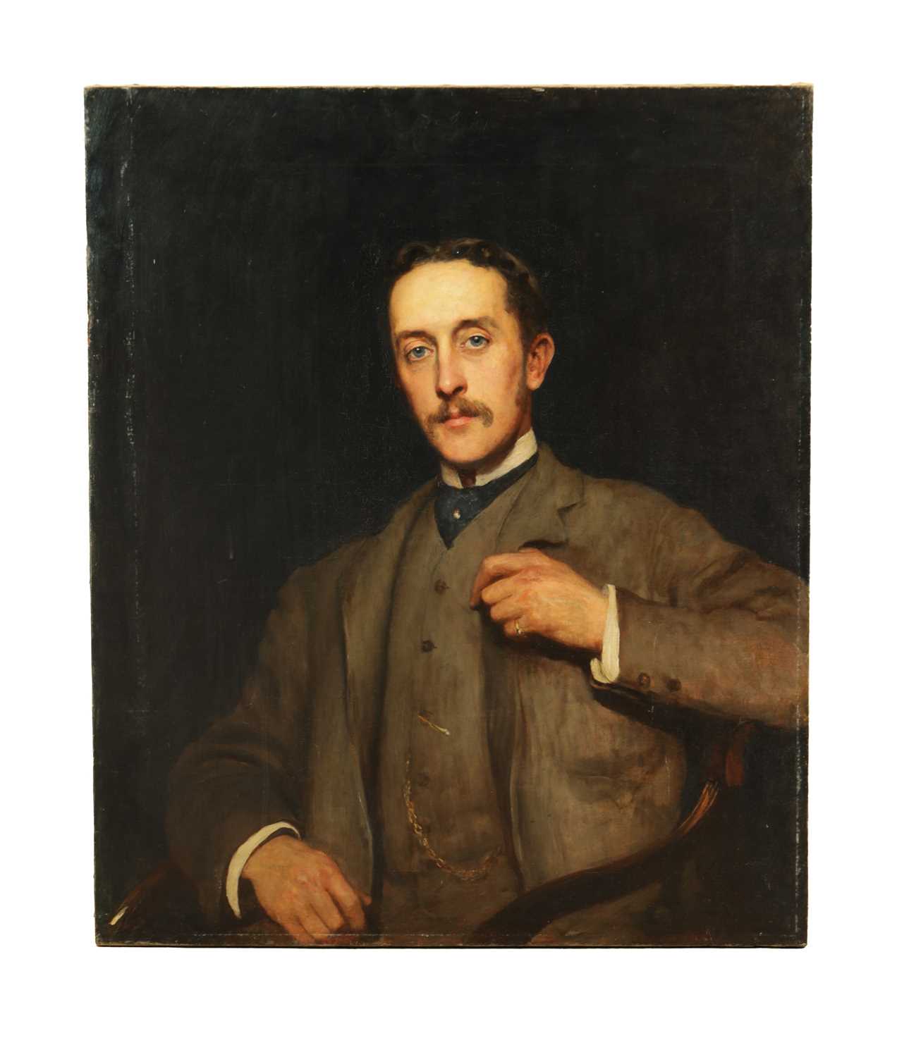 Lot 1057 - A 19TH CENTURY OIL ON CANVAS PORTRAIT OF WILLIAM BURDON-MILLER
