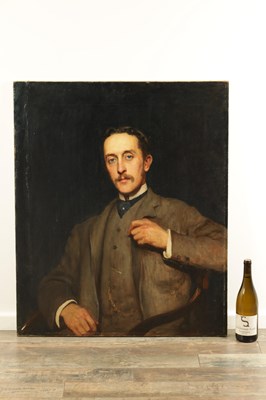 Lot 1057 - A 19TH CENTURY OIL ON CANVAS PORTRAIT OF WILLIAM BURDON-MILLER
