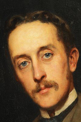 Lot 1057 - A 19TH CENTURY OIL ON CANVAS PORTRAIT OF WILLIAM BURDON-MILLER