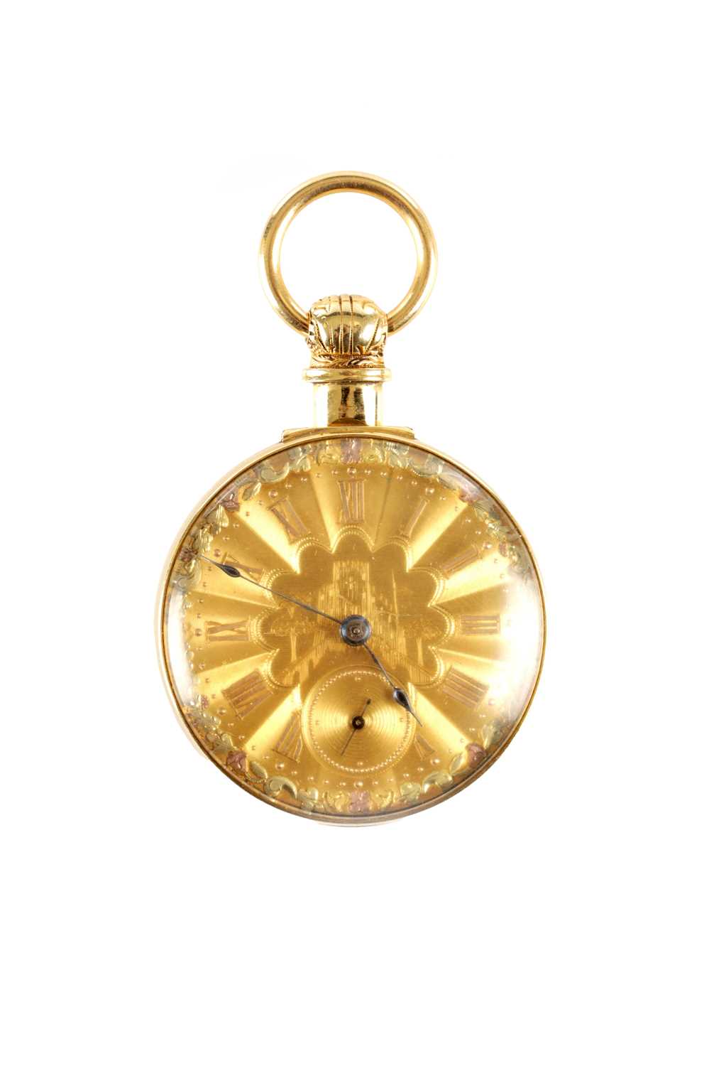 Lot 1435 - H. PINNINTON, LIVERPOOL. AN 18CT GOLD OPEN FACED POCKET WATCH