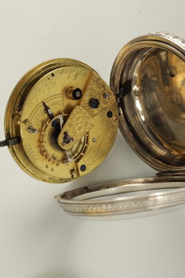 Lot 1396 - ADRIAN BURDESS. COVENTRY. A SILVER ENGRAVED OPEN FACED POCKET WATCH