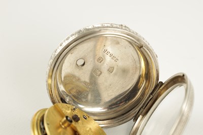 Lot 1396 - ADRIAN BURDESS. COVENTRY. A SILVER ENGRAVED OPEN FACED POCKET WATCH