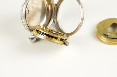 Lot 1396 - ADRIAN BURDESS. COVENTRY. A SILVER ENGRAVED OPEN FACED POCKET WATCH