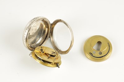 Lot 1396 - ADRIAN BURDESS. COVENTRY. A SILVER ENGRAVED OPEN FACED POCKET WATCH