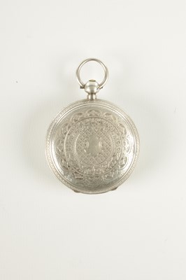 Lot 1396 - ADRIAN BURDESS. COVENTRY. A SILVER ENGRAVED OPEN FACED POCKET WATCH