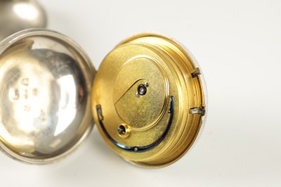 Lot 1421 - ROBERT ROSKELL, LIVERPOOL. A SILVER PAIR CASED POCKET WATCH