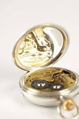 Lot 1398 - A PAILLARD’S PATENT AMERICAN OPEN FACED SILVER POCKET WATCH