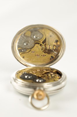 Lot 1398 - A PAILLARD’S PATENT AMERICAN OPEN FACED SILVER POCKET WATCH