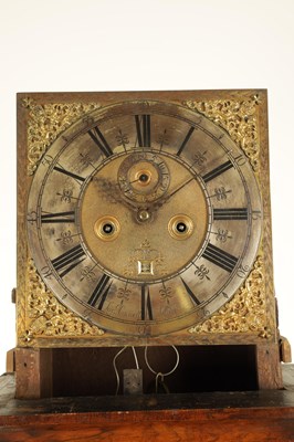 Lot 1611 - ISAC HANWELL, LONDON. AN EARLY 18TH CENTURY BURR WALNUT LONGCASE CLOCK