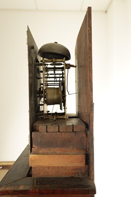 Lot 1611 - ISAC HANWELL, LONDON. AN EARLY 18TH CENTURY BURR WALNUT LONGCASE CLOCK