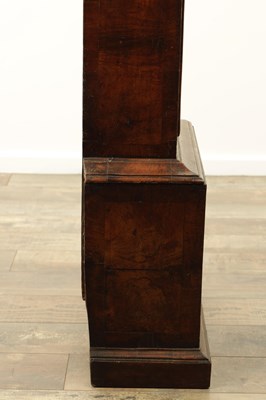 Lot 1611 - ISAC HANWELL, LONDON. AN EARLY 18TH CENTURY BURR WALNUT LONGCASE CLOCK