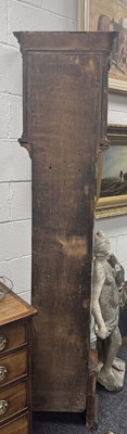 Lot 1611 - ISAC HANWELL, LONDON. AN EARLY 18TH CENTURY BURR WALNUT LONGCASE CLOCK