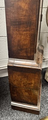 Lot 1611 - ISAC HANWELL, LONDON. AN EARLY 18TH CENTURY BURR WALNUT LONGCASE CLOCK